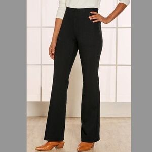 Soft Surroundings 2CW18 The Ultimate Denim Pull-On Bootcut Jeans in Black